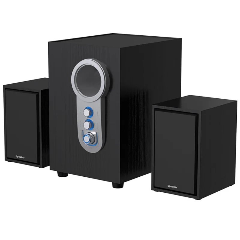 Wooden Subwoofer Bookshelf Bluetooth Speaker Desktop Notebook