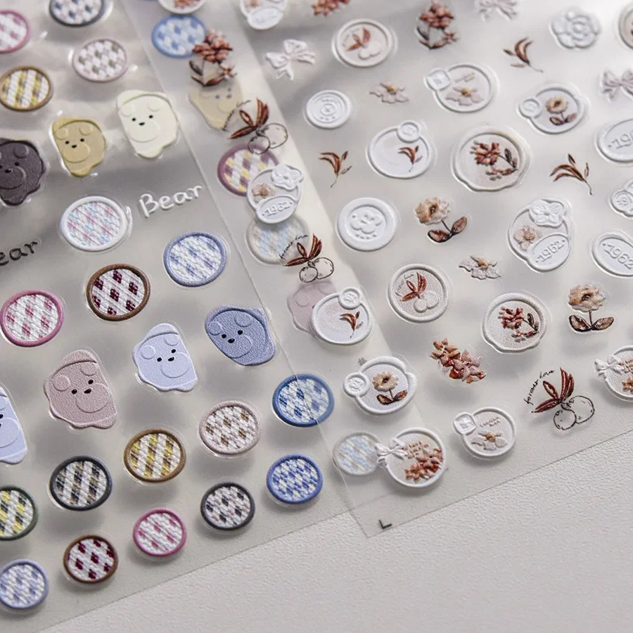 

1 шт., рельефные самоклеящиеся наклейки для ногтей