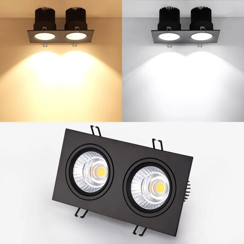 Recessed Double LED Dimmable Downlight COB 7w 12w 15W Spot Decoration Room Ceiling Lamp AC 220V LED Panel Lights Spot Kitchen led downlight recessed ceiling spotlight ceiling lamps