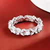 OEVAS Full Real Moissanite Sparking Anniversary Bridal Rings 100% 925 Sterling Silver Fine Jewelry Wedding Party Gift For Women 5