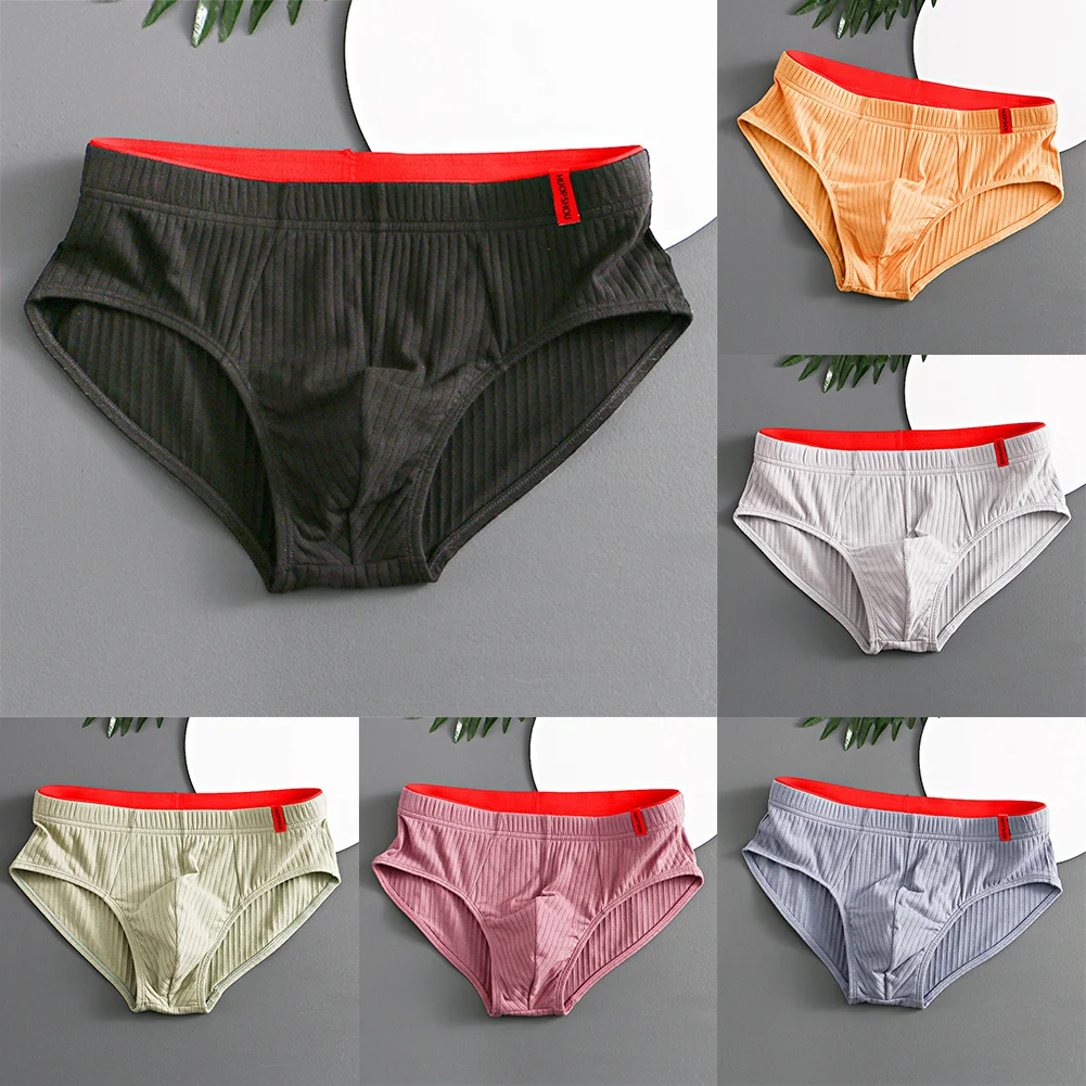 Description Picture 3 of itemMen's Panties Daily Sexy Underwear Solid Briefs Cotton Shorts Male Smooth Underpants Sissy Pouch Slips Lingerie Swimming Trunks
