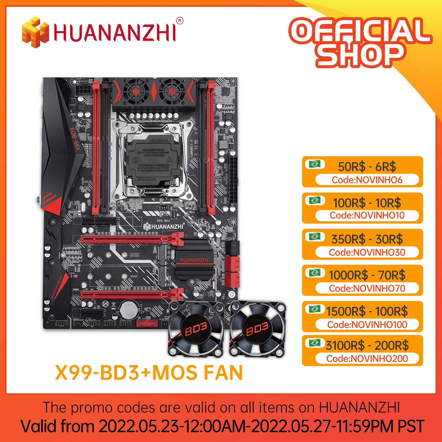 Huananzhi X99 BD3 V1.1 X99 Moederbord Intel X99 Lga 2011 3 Alle Series DDR3 RECC128GB M.2 Pci E Nvme Ngff atx Server Moederbord|Motherboards| - AliExpress
