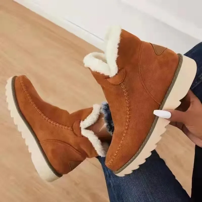 Women Snow Boots Winter 2023 Fashion Casual Warm Shoes for Women Slip on Lady Comfort Female Ankle Boot Footwear Botas De Mujer - 3