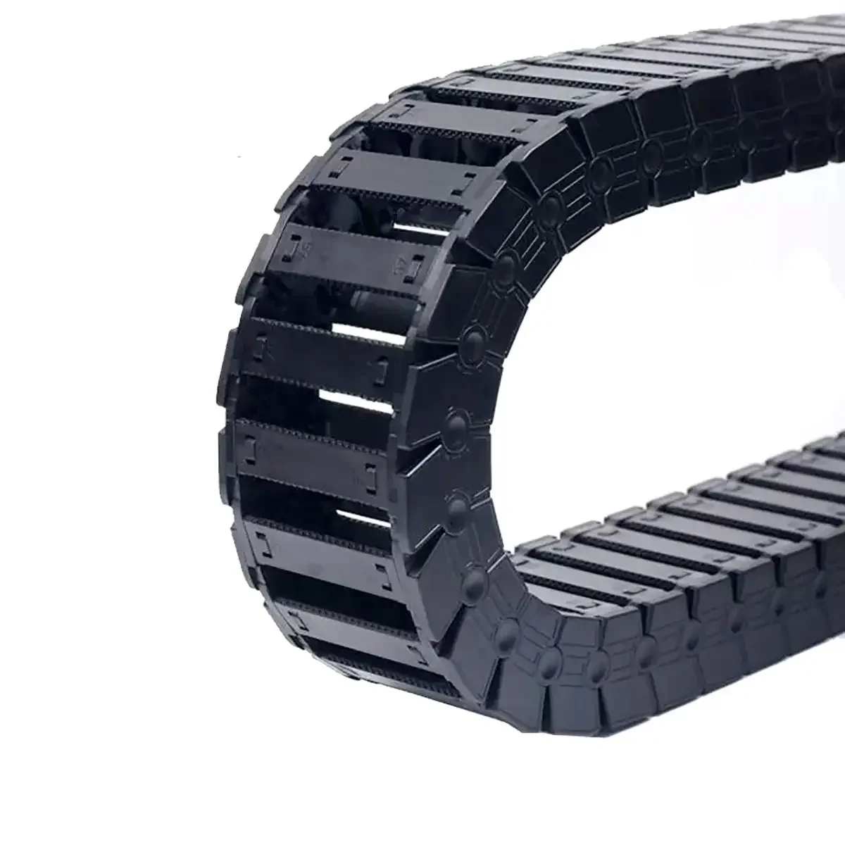 Plastic cable chain Cable carrier Kande Open Drag Chain Silent Bridge Type 18 25 L1000mm Chain Wire Carrier with End Connectors for CNC 3D Printer Engraving