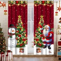 2pcs Christmas Curtain Merry Christmas Decoration for Home 2025 Xmas Curtain Window Ornaments Navidad Natal New Year Gift 2026 3