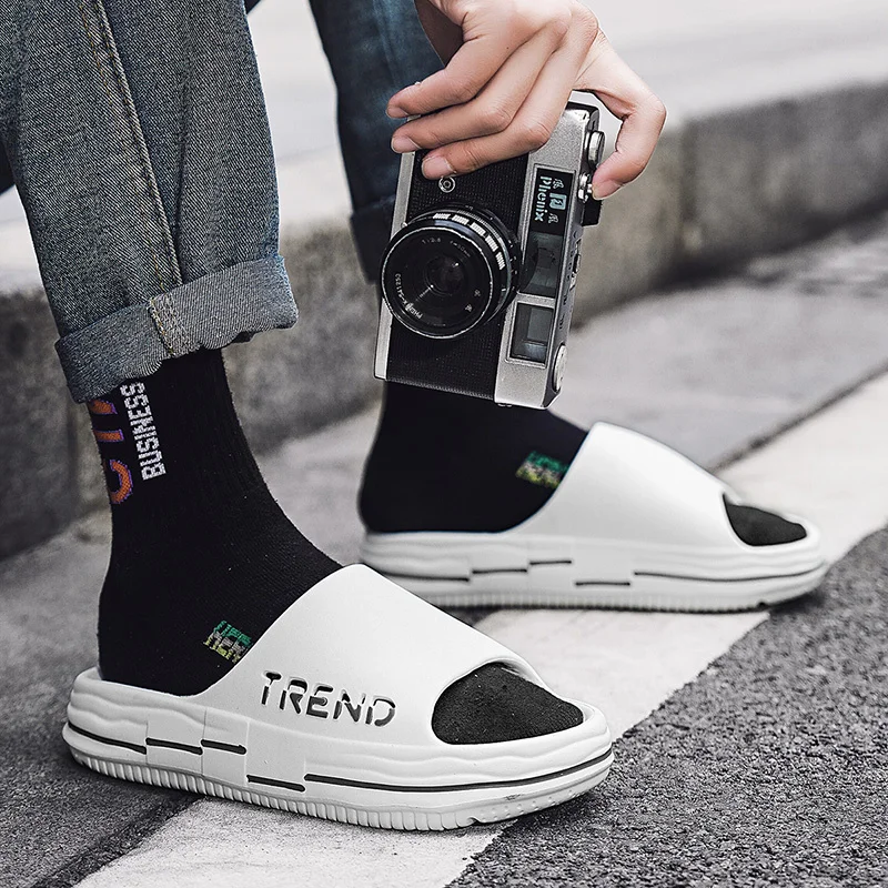 Slip Slippers for Men Non-Slip With Thick Sole Soft Foam Sliders Super Soft Non-Slip Slipper for Indoor Outdoor_voghion.com