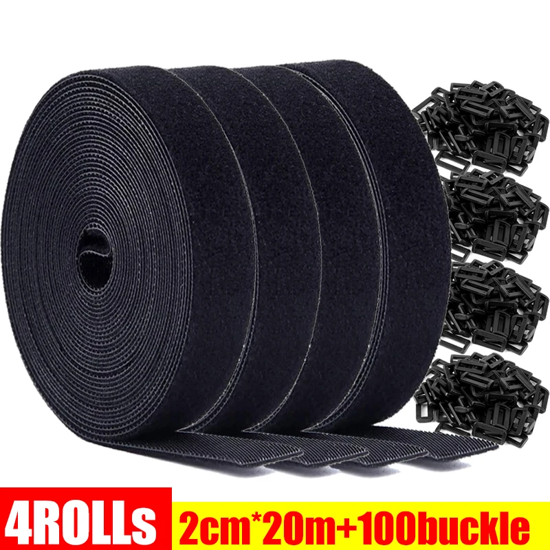 Adjustable Nylon Cable Ties with Buckle - Reusable Wire and Cord Organizer Strap
