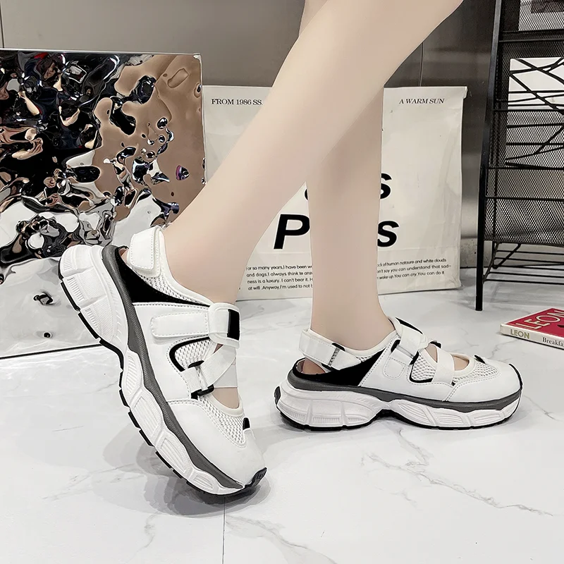

Women's Casual Sports Sandals Summer Closed Toe Wedge Sandals for Women Outdoor Breathable Mesh Platform Ladies Shoes Sneakers