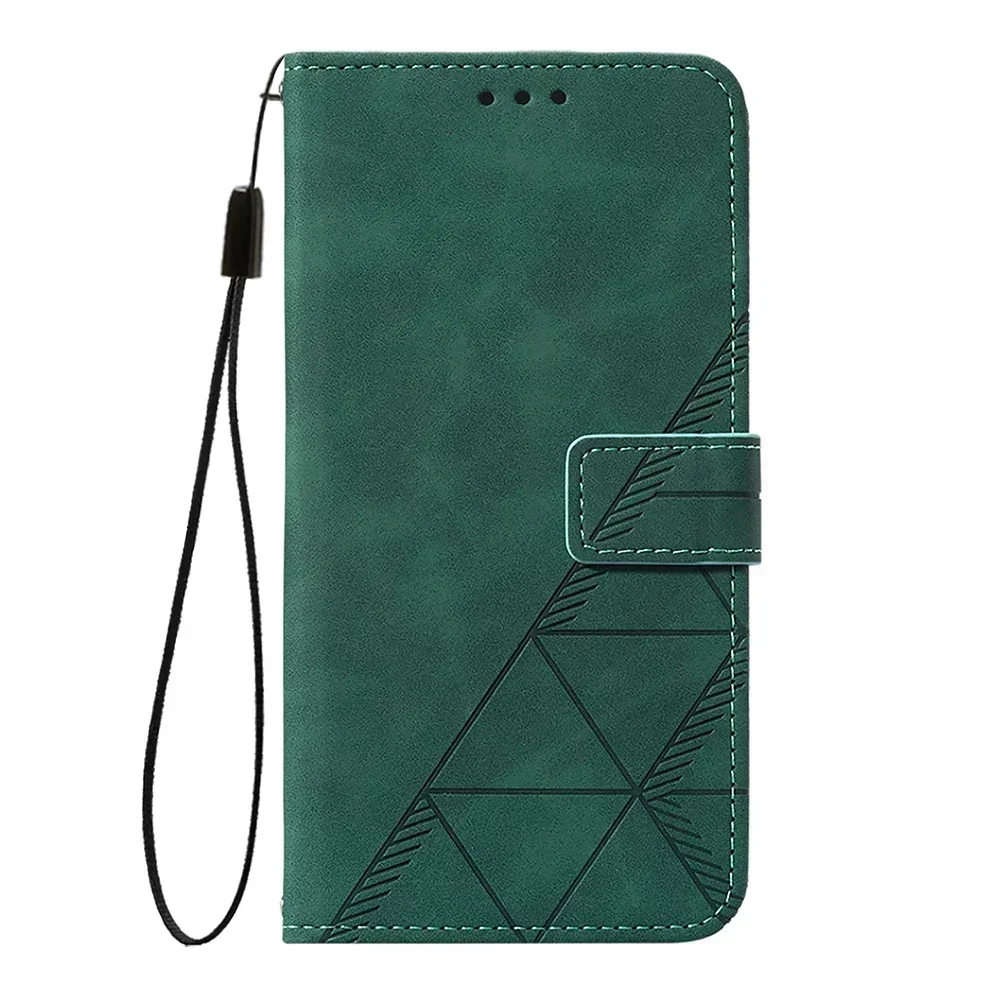 Geometric Leather Wallet Case