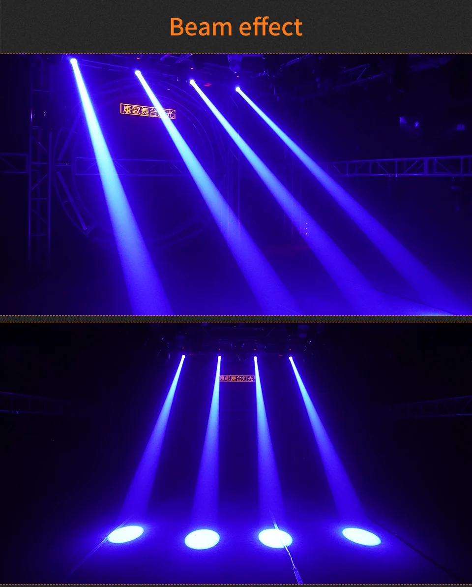 LED Mini DMX 100W Moving Head Beam Light DJ Party Bar 8 Pattern Lighting Stage P