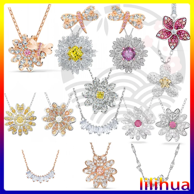 

XL016 Exquisite Luxurious Shining Crystal Sun Flower Dragonfly Necklace Women's Fashion Party New Fashion Gift Free Shipping