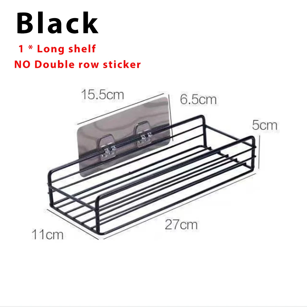 מדף אחסון שירותים לחדר האמבטיה, מדף פינתי ללא חורים, מדף מונח על הקיר למקלחת, תושבת מדף לאביזרי חדר האמבטיה, מארגן שמפו