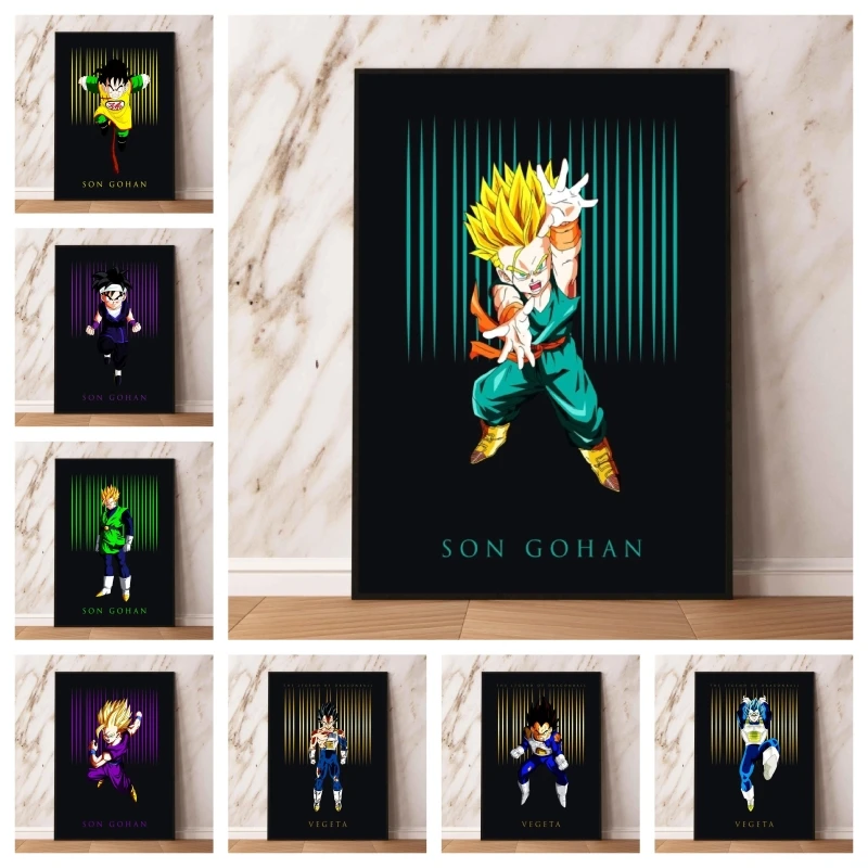 

Canvas Artwork Painting Vegeta Classic Picture Room Home Kid Action Figures Poster Toys Modular Prints Christmas Gifts Hanging