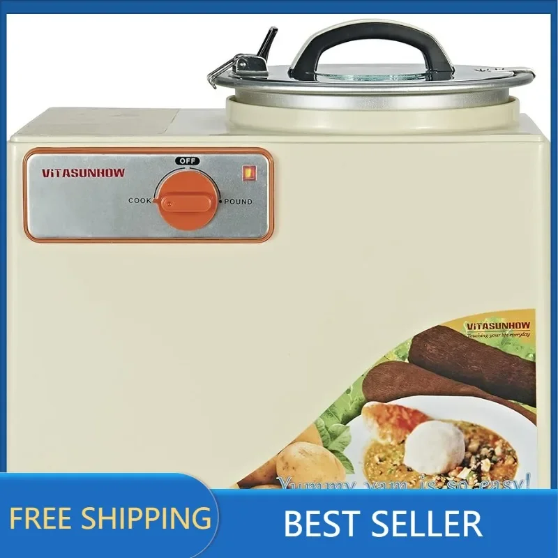 

VITASUNHOW Yam Pounder & Cooker, Food Processor Baby Food Maker, Cooking and Stirring In One Quick and Pounding