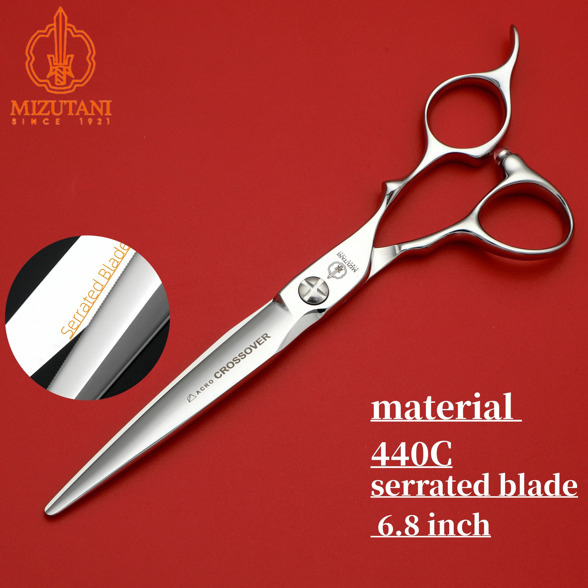 

Mizutani tool 440C Hair scissors serrated blade Barber exture thinning shears 5.5-6-6.6-6.8inch