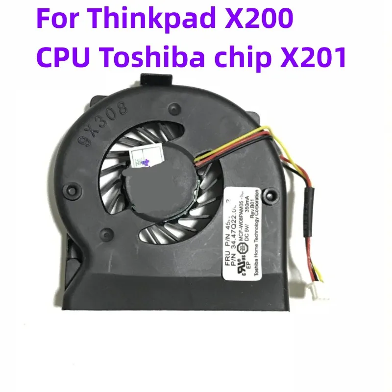 

Новый оригинальный охлаждающий вентилятор для процессора ноутбука Thinkpad X200, чип Toshiba X201 с контролем температуры