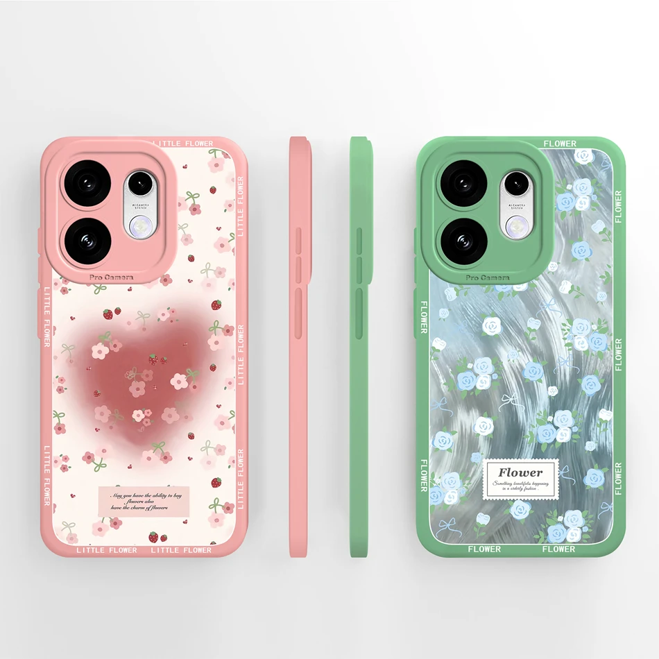 Elegant Chinese Ink Floral Soft Silicone Phone Case - Full Coverage Bumper Protection