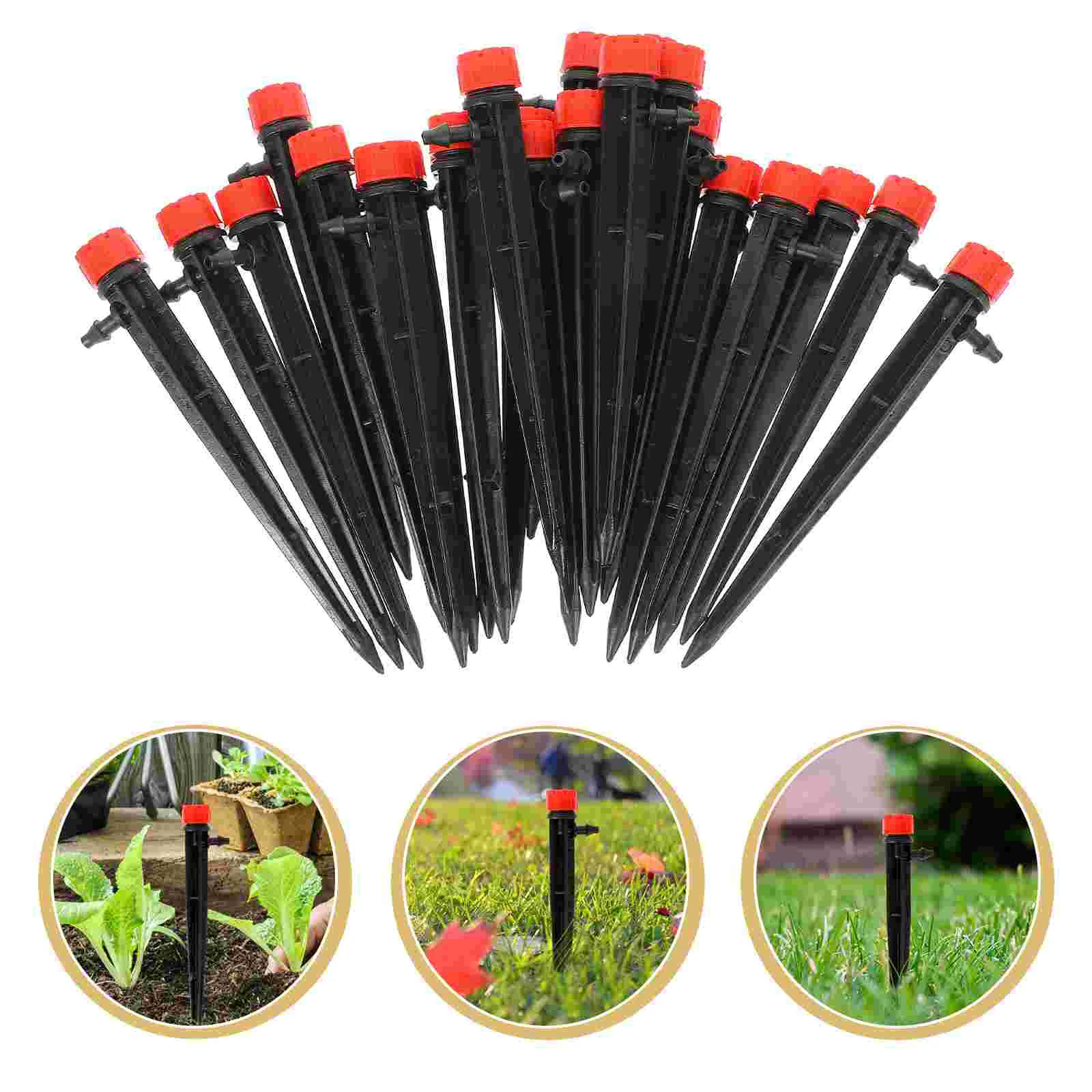 

50Pcs Misting Nozzle Spike Watering Nozzle Adjustable Sprinkler Spray Nozzle for Lawn