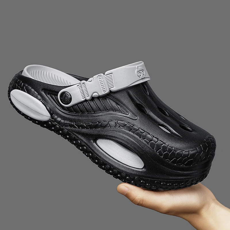 Herren Clogs, Pantoletten, Sandalen, Gartenschuhe, Flache Tarnmuster-Sandalen, Große Größen, Outdoor Flip-Flops, Hausschuhe, Größen 46 47