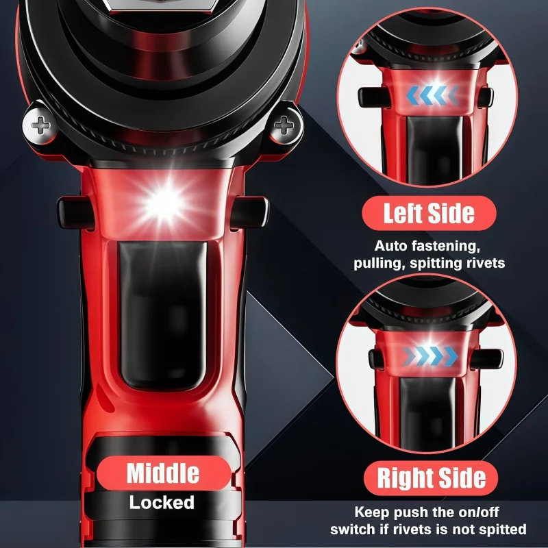 For Milwaukee M18 Battery Brushless Electric Rivet Nut Gun for Aluminum/ Stainle