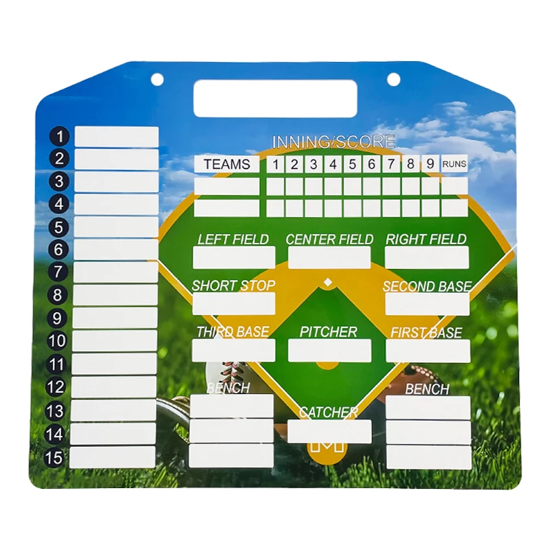 Baseball coach's strategy board Magnetic double-sided printable writable erasable game portable strategy board