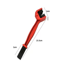 Compact Chain Cleaner and Maintenance Brush for Bicycles and Motorcycles (Red)