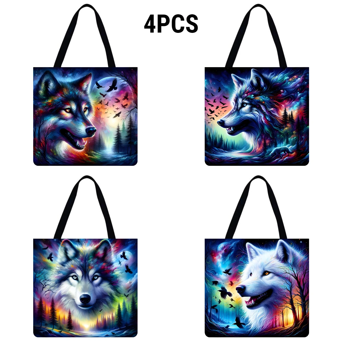 Linen Large Capacity Tote Bag for Shopping and Storage