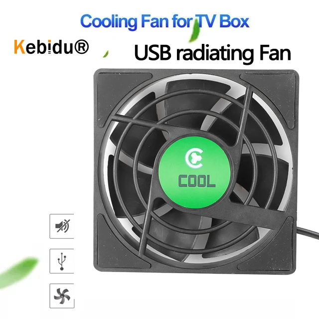 Kebidumei USB Mini fan Cooling Fan DC 5V for PC TV Box Set Top Box fan silent radiating 80x80x25mm free shipping With 30cm Cable