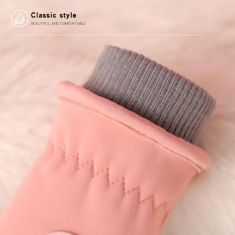 Children Skiing Cycling Gloves Warm Winter Boy Girl Fleece Roundel Thick Anti-Slip Kids Cute Soft Waterproof Motorcyclist Gloves 5