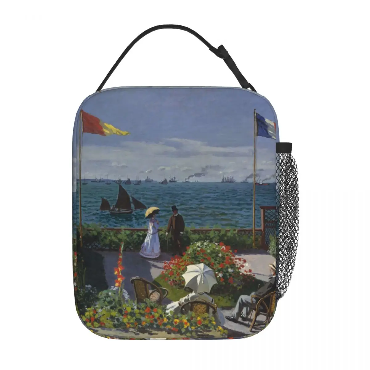 

Insulated Lunch Bags Garden At Sainte-Adresse Claude Monet Merch Vintage Painting Thermal Cooler Bento Box For Picnic