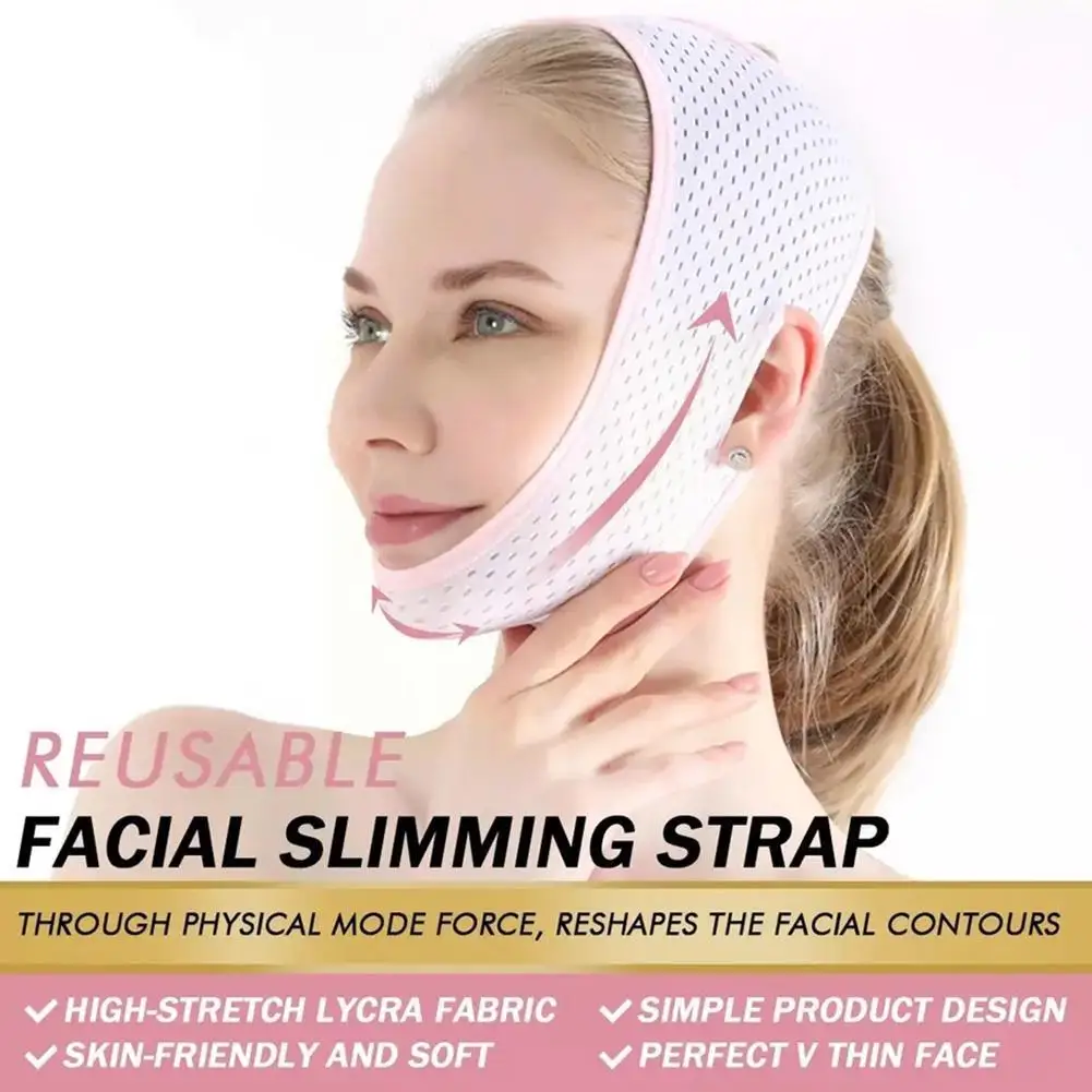 Slimming Face V-Fit Lift Up Belt Thin Neck Mask Sleeping Chin Care Shaper Belt Reduce Double Bandage