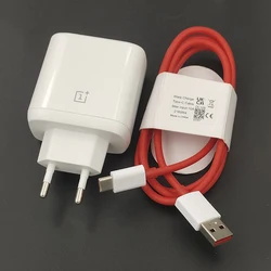 65W OnePlus Fast Charger EU with USB Type - C Cable - EU Add Cable (White)