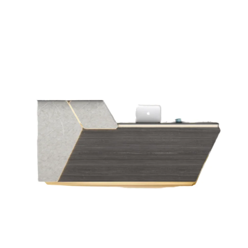 Ekintop Modern White Reception Counter Desk Front Desk Furniture for Beauty Salon Hotel Hospital or Mall Made of Wood