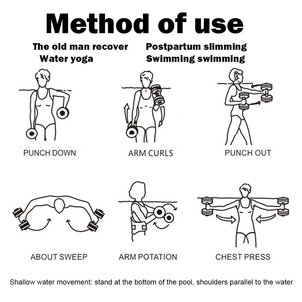EVA Water Foam Floating Dumbbell-Aquatics Barbell for Water Yoga Fitness