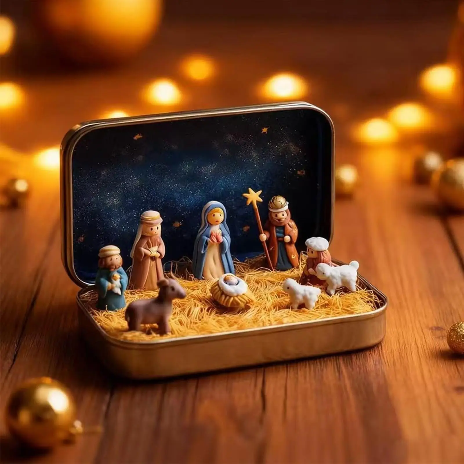 Mini Nativity Scene Jar 4