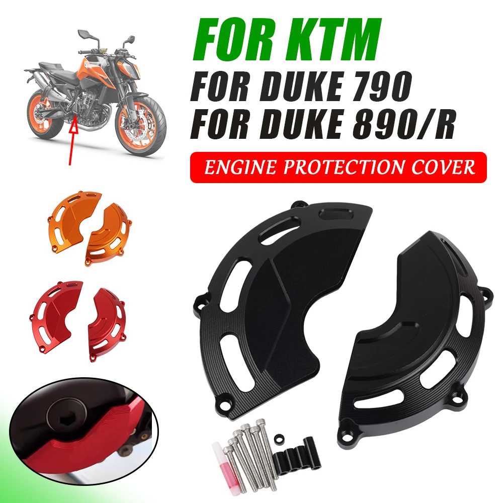 

Защитная крышка двигателя для KTM Duke 790 Duke 890 R 890R DUKE790, обтекатель, рамка, ползунок, Противоударная панель, аксессуары для защиты статора
