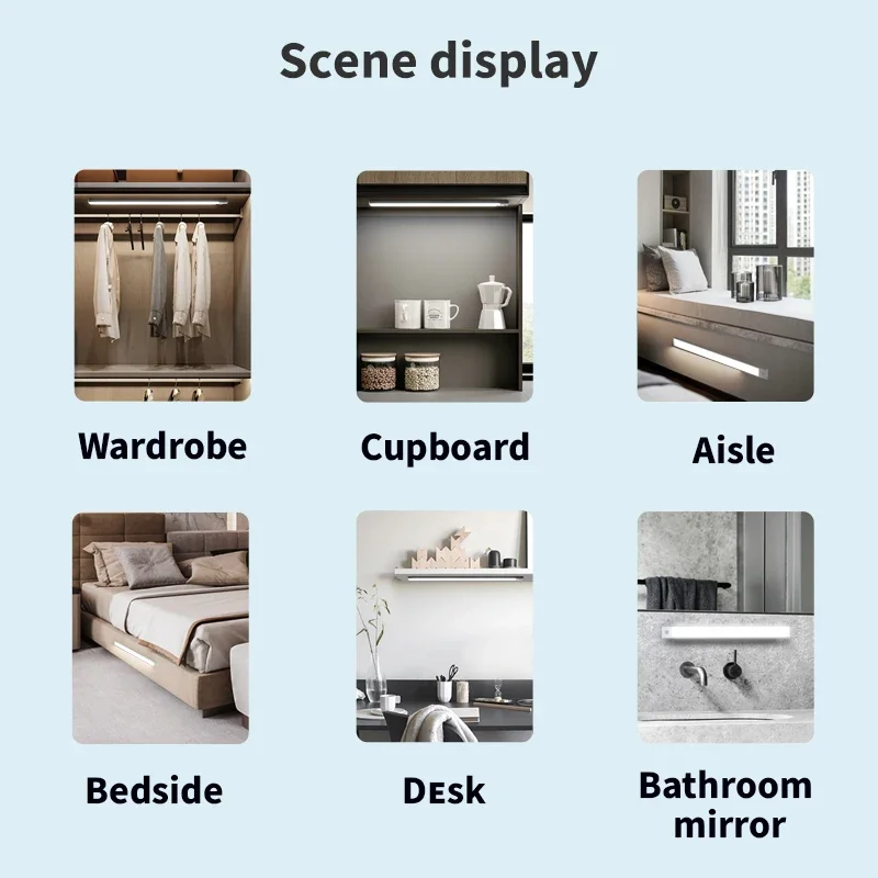 LED Ultra Thin Under Cabinet Lights Motion Sensor Night Light Wireless Rechargeable 3 Color Lamp Kitchen Closet Cabinet Lighting led night light,led cabinet light,led motion sensor light,cabinet lights,motion sensor light,led cabinet lights,motion sensor lights,under cabinet light