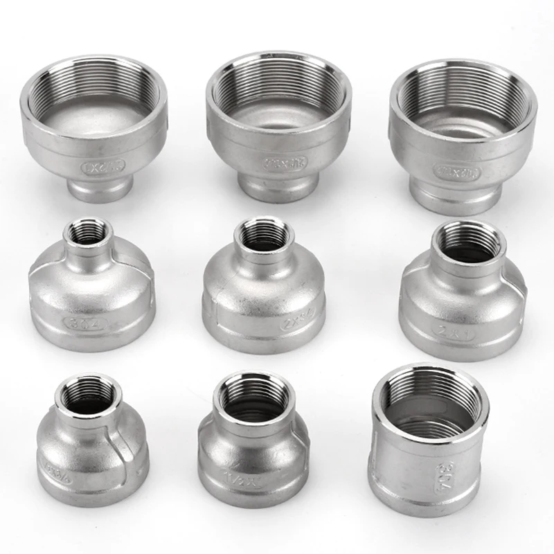 

304 Stainless Steel Inner Wire Direct Variation Diameter Pipe Ancient 1.2/1.5/2/2.5/3/4 Inch Water Head Adapter Stainl