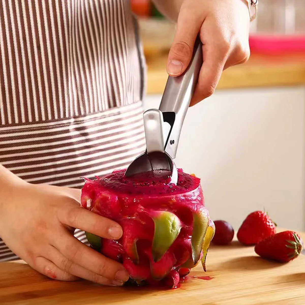 Stainless steel ice cream spoon fruit baller snowball baller creative dessert