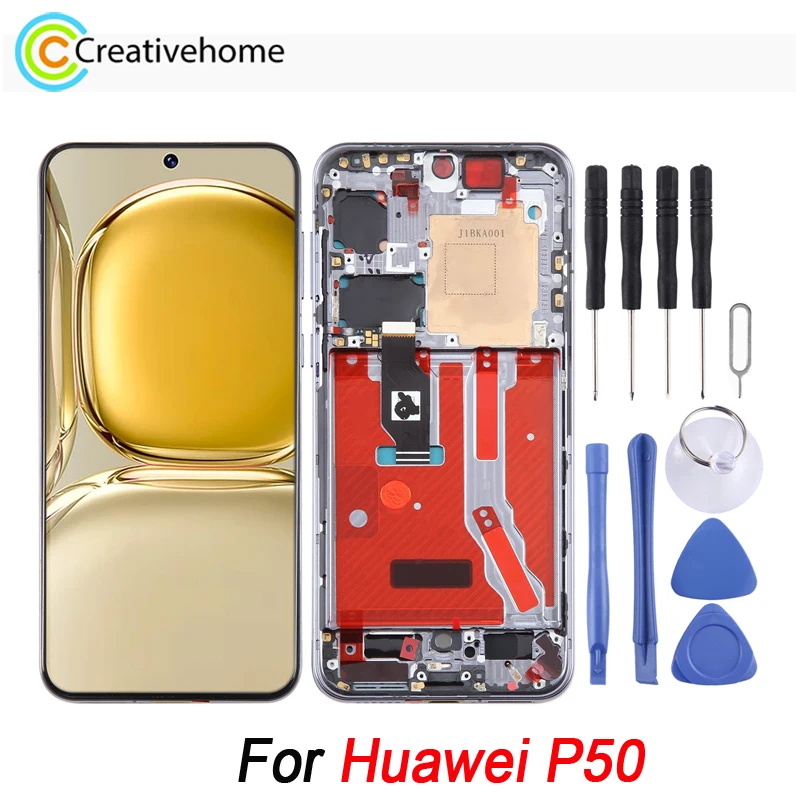 

ЖК-экран 6,5 дюйма с дигитайзером и рамкой для Huawei P50