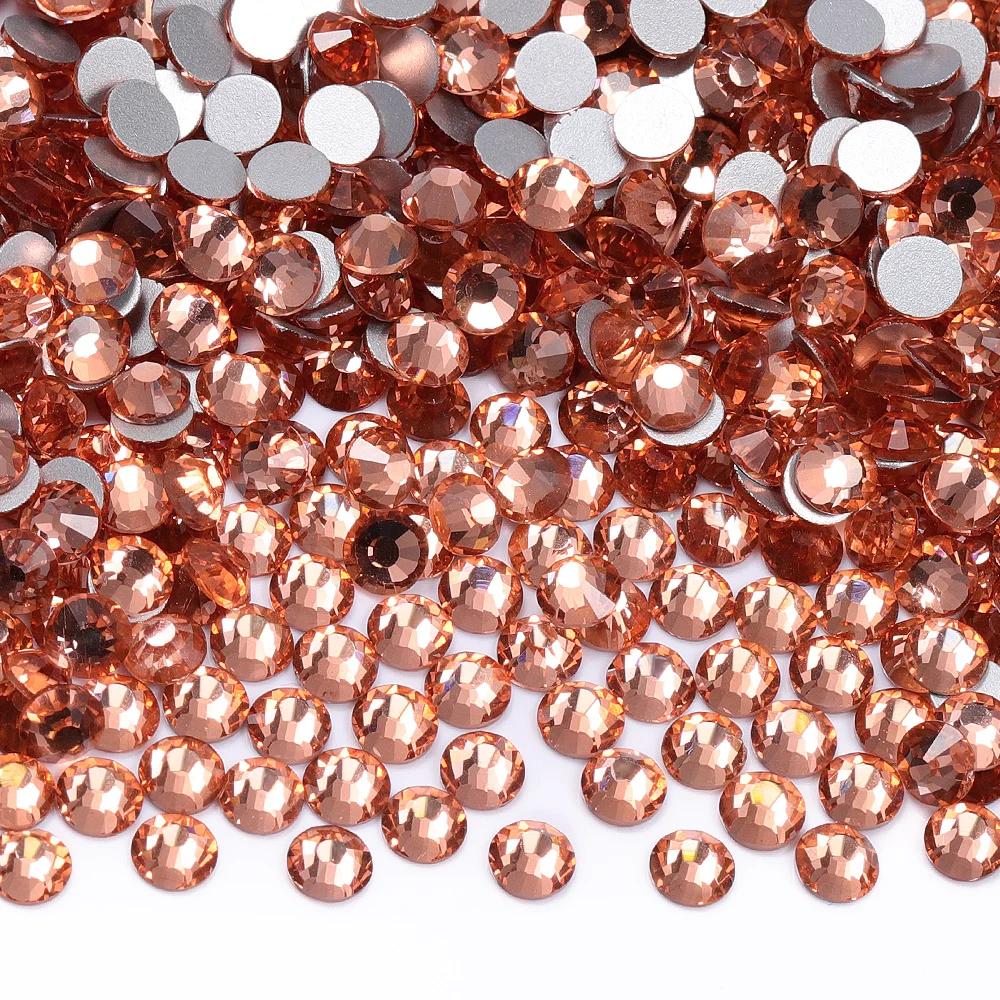 High-Quality Silver Glitter Glass Crystal Rhinestones for Nail Art and Wedding Dress Decoration