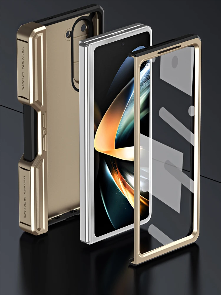 For Samsung Galaxy 4 Z Fold 5 5G Lens Protection Full Coverage Hinge Screen Protector Stand Case with S Pen_voghion.com