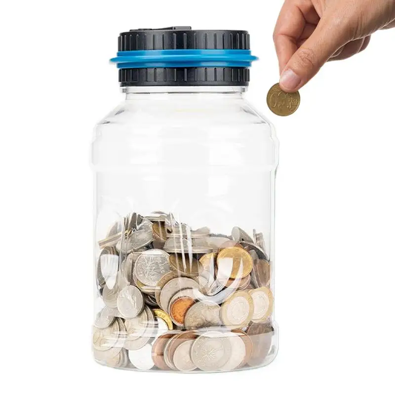 Digital LCD Counting Coin Money Saving Box For USD EURO Money Large Capacity Electronic Counting Piggy Bank Jar holiday Gifts