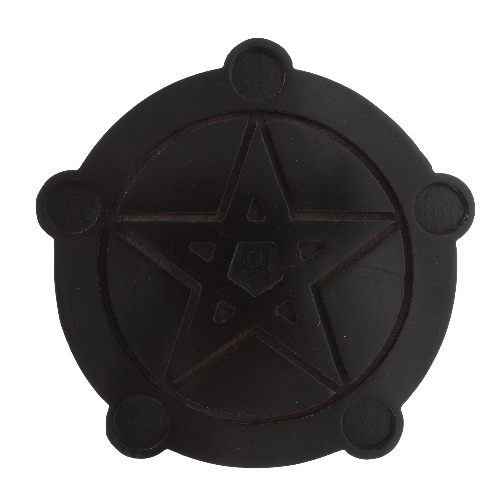 

Pentagram Altar Plate Star Holder Pure Solid Wood Desktop Exquisite Wooden Ornament Modeling Container