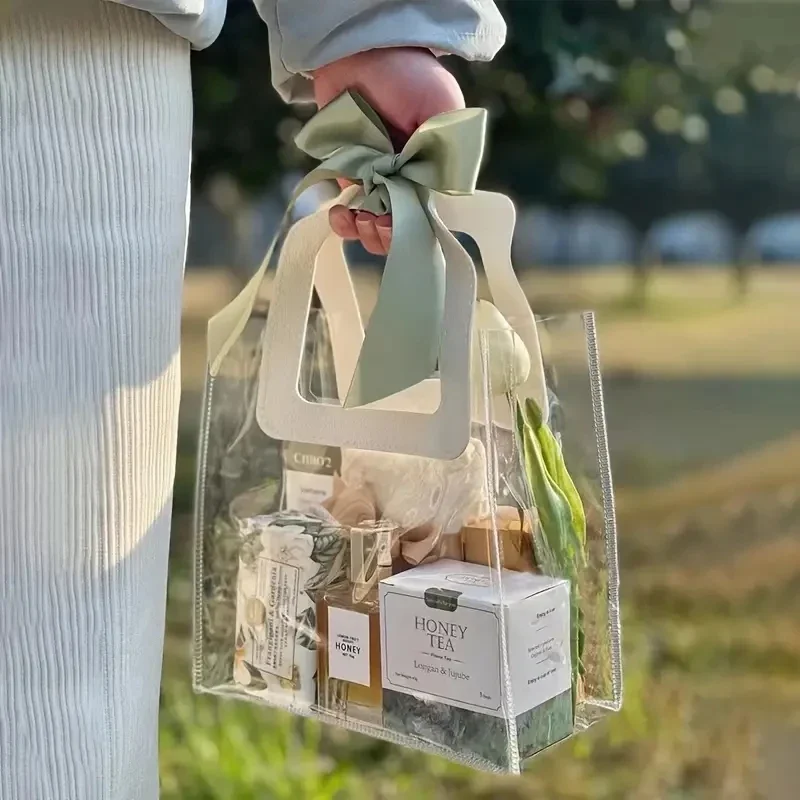 5/15 PVC Gift Bags Packing Bag with Handle Wedding Accessories