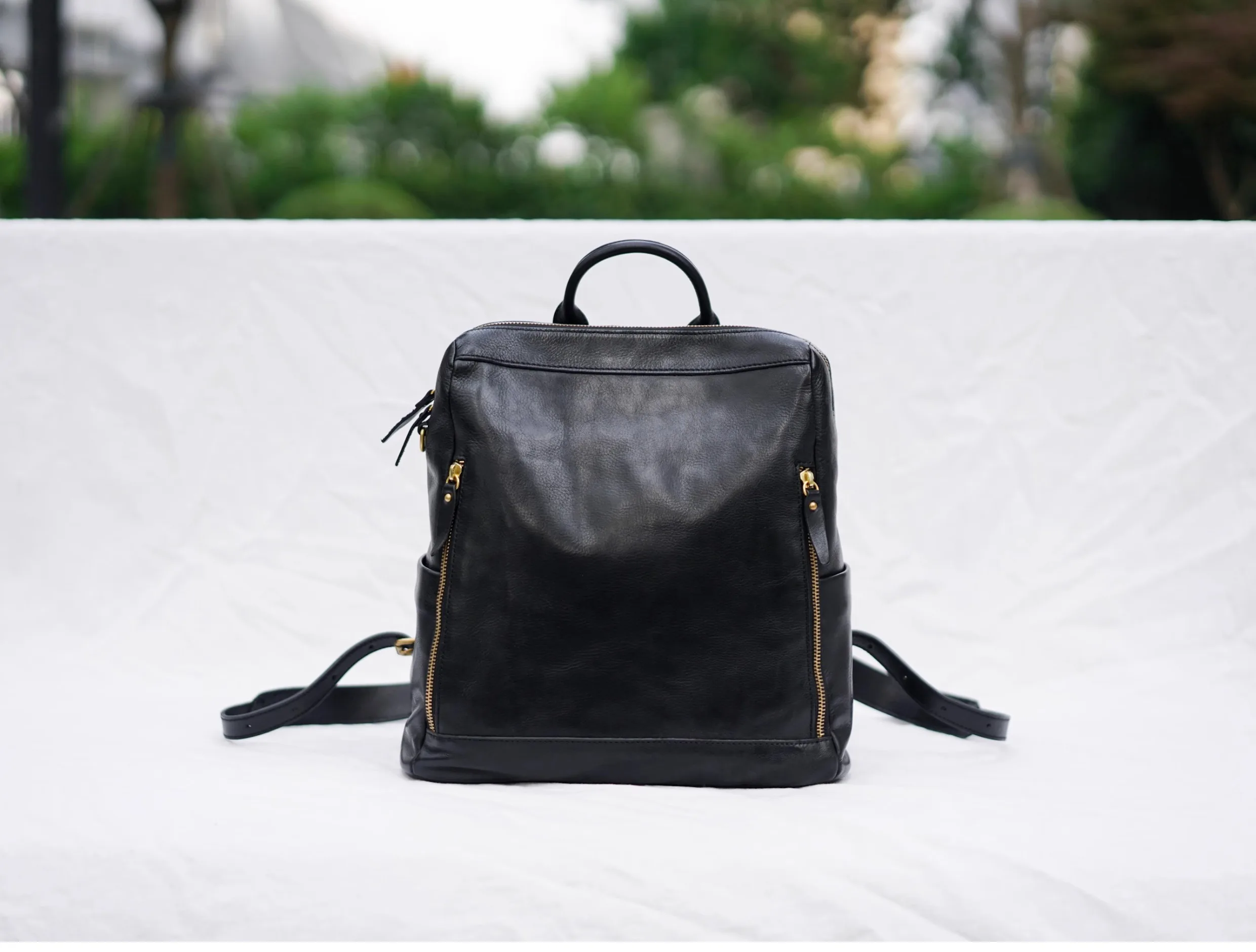 PNDME Modedesigner handgefertigte Damenrucksäcke aus echtem Leder Wochenende Reise Party Luxus Rindsleder Damen Schultasche – Detail 15