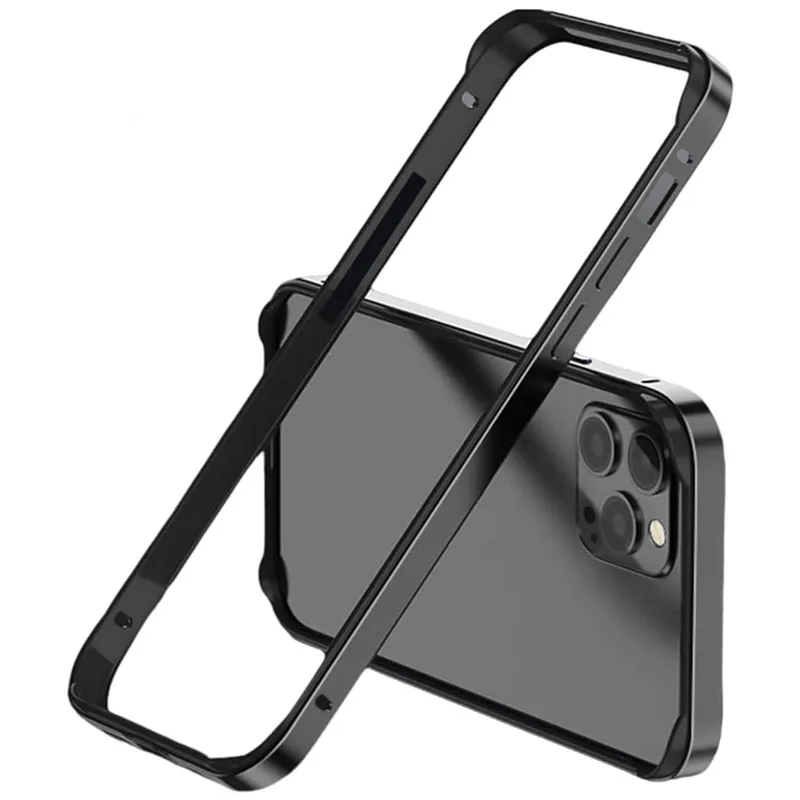 Sleek Aluminum Bumper Frame with Soft Silicone Inner Case - Slim Hard Cover