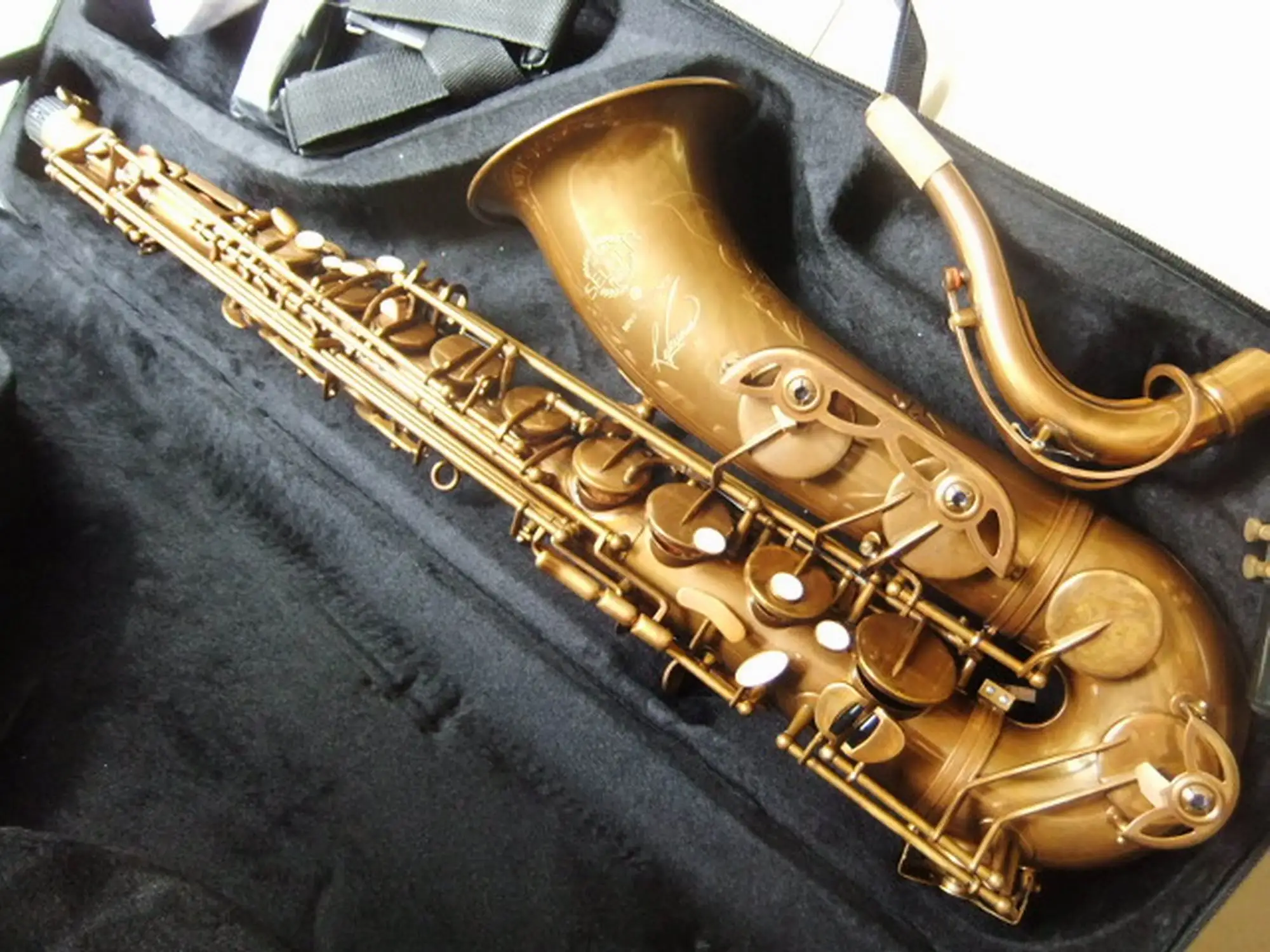 New Tenor Saxophone Gold Tenor Sax Made Of All Copper Professional Imitation Antique Gold Aged 110615