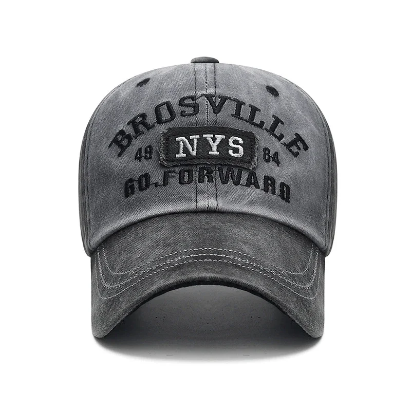 Baseball Caps Washed Old Letter Embroidered Caps Outdoor Fashion Personality Street Sun Visor Baseball Cap