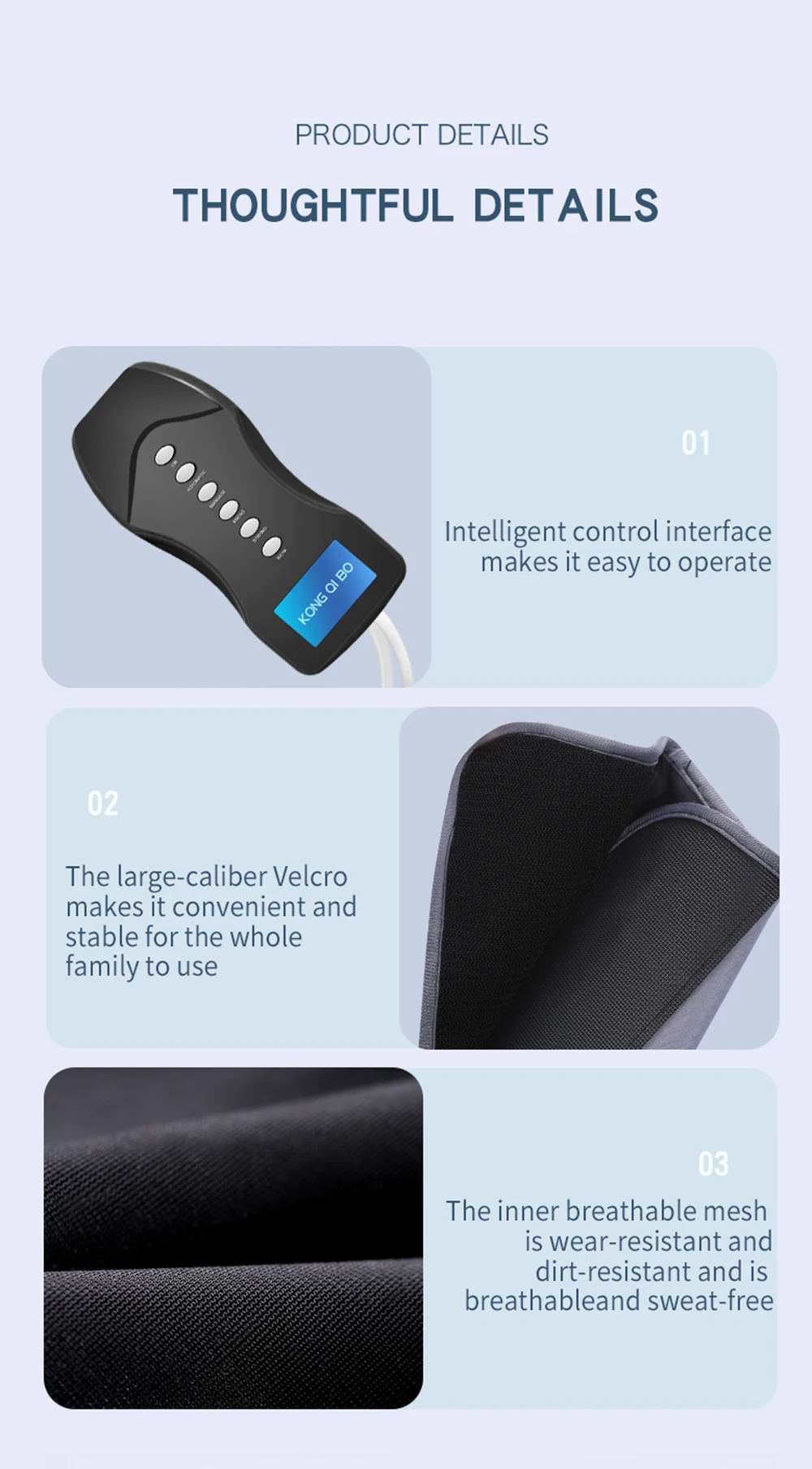 Presszoterápiás lábmasszírozó 2000mah újratölthető akkumulátorral, vádli- és combmasszírozó légzsákkal, izomlazító fájdalomra_voghion.com